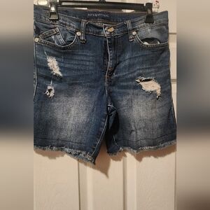Rock & Republic Women's Blue Distressed Denim Shorts